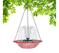 Bain d'oiseaux, fontaine solaire pour oiseaux, mangeoire décorative à suspendre pour terrasse, extérieur, jardin