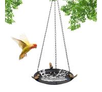 Bain d'oiseaux, mangeoire à oiseaux pour l'extérieur, bol d'eau, fournitures d'alimentation, en métal résistant aux intempéries, décoration de jardin pour terrasse, balcon, pelouse, extérieur, 65,59 x