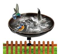 Bain D'oiseaux - Mangeoire À Rampe En Métal Esthétique De Qualité Professionnelle, Revêtement De Sécurité Non Toxique Et Sans Odeur, Design Rétro Stable Et Haute Visibilité, Fixation Universelle À Mon