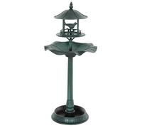 Outsunny Bain d'oiseaux Jardinière 3 en 1 Ø 50 x 113H cm Vert-de-Gris | Abreuvoir pour Oiseaux, Polypropylène