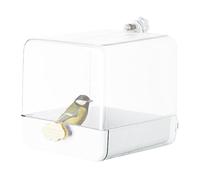 Bain d'oiseaux pour animaux de compagnie | Bain transparent pour perroquet - Accessoires de cage avec crochets et tiroir inférieur, intérieur pour petites perruches canaris