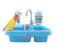 Bain d'oiseaux pour cage - 11.42x7.87x9.06in PP Electronic Perrot Shower, Durable Easy Installation, Dust Cleaner, Fun Bathing Accessory | Cage Bird Shower Bath Tub for Parrots Finches Cockatiels Pe