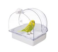 Bain d'Oiseaux pour Cage,Baignoire Transparente Pour Douche Et Nid - Bain d'Oiseaux Intérieur Anti-Éclaboussures - Pour Fenêtre Cockatiel Canari Colibri Petit Animal de Compagnie Nidification