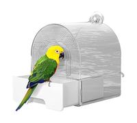Bain d'oiseaux pour cage - Boîte de bain pratique pour perruche avec vue claire | Cube de bain d'oiseaux durable | Baignoire à suspendre pour une expérience amusante et propre