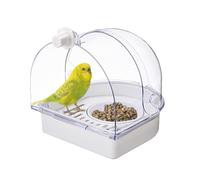 Bain d'oiseaux pour Cage - Boîte De Douche Transparente - De Perroquets Anti-éclaboussures Et Transparent pour Cge, Nidification Intérieur Coquillages, Conures, Canaris Et Colibris