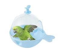 Bain d'oiseaux pour cage - Grande niche à oiseaux transparente, accessoire de bain de perroquet suspendu | Jouet de bain d'oiseaux à double ouverture pour calopsitte Petit long bain de cage à