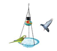 Bain d'oiseaux pour Extérieur,Bain D'Oiseau Extérieur Décoratif - Facile à Nettoyer Antirouille Décoratif Abreuvoir Accrochable pour Fenêtre Jardin Arrière Balustrade Balcon Clôture Monté sur Arbre