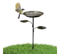 Bain d'Oiseaux pour Extérieur,Cuvette Mangeoire Stable Résistante Intempéries | Abreuvoir Oiseaux en Métal,Pour Volière Pinsons Perruches Moines Jardin Maison Cour Aménagement Paysager Parc et
