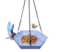 Bain d'oiseaux pour l'extérieur - Mangeoire à oiseaux d'extérieur | Mangeoire à oiseaux polygonale d'extérieur | Bol d'eau suspendu pour décoration de jardin pour fenêtre, patio, porche, parc