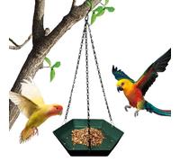 Bain d'oiseaux pour l'extérieur - Mangeoire à oiseaux d'extérieur | Mangeoire à oiseaux polygonale d'extérieur | Bol d'eau suspendu pour décoration de jardin pour fenêtre, patio, porche, parc