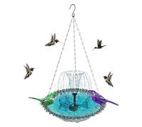 Bain d'oiseaux pour l'extérieur - Mangeoire solaire pour oiseaux, mangeoire décorative à suspendre pour terrasse, extérieur, jardin