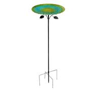 Bain d'oiseaux pour Un Usage Extérieur | Piquets en Métal Inoxydable Temps,Bain Bassin Mangeoire D'Extérieur pour Jardin - pour Cour Patio Terrasse Porche Jardin Arrière Extérieur Décoration De Cour