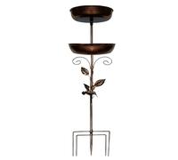 Bain d'oiseaux pour une utilisation en extérieur | Bain d'oiseaux vintage à double couche résistant aux intempéries, bol d'eau sur pied pour oiseaux - Pour moineaux, rouge-gorge, jardin, cour, balcon