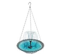 Bain d'oiseaux Solaire Suspendu | 400 Grammes Fontaine À Boisson Extérieure pour Colibris | Mangeoire Décorative Jardin Balcon Terrasse | Fontaine Suspendue avec Énergie Solaire ABS