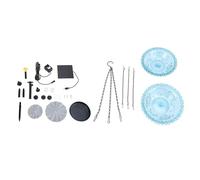 Bain d'oiseaux Suspendu, mangeoire à Oiseaux, Double Couche, Fontaine Solaire, Grand Espace, extérieur innovant, décoration de pelouse de Jardin, Plastique 23,5x70cm, 940g