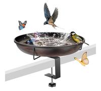 Bain d'oiseaux Suspendu pour Balustrade de Balcon, Bain d'oiseaux, monté sur Le Pont, en métal galvanisé, réglable, Balustrade de Balcon, Balustrade pour Balcon, terrasse, Cour, Jardin