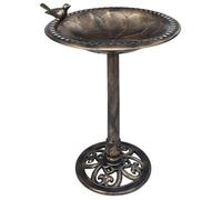 Bain d'oiseaux - vidaXL - Bronze - Plastique résistant - Design piédestal