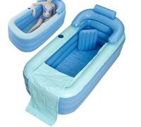 Bain Gonflable,Baignoire Portable Gonflable En PVC Avec Tapis De Siège | Bain Spa, Accessoire Salle de pour Homme Fils Adolescent Fille Famille Femme Garçon Femmes Filles