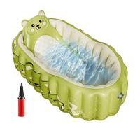 Bain gonflable pour bébé, facile à transporter, voyage de bébé, pliable, accessoires de douche inclus, pompe à air, bain, jeux d'eau, usage domestique, camping, plage, unisexe