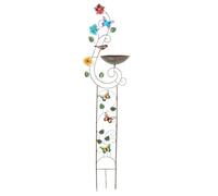 Bain haute d'oiseaux - Bain d'oiseau debout, lit de fleurs Bath Bath Bath | Décoration d'art de jardin, oiseaux de patio, distributeur d'eau de support végétal avec décoration d'art