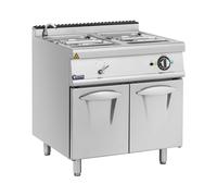 Bain-marie - 6 000 W - 2 x GN 1/2 - 2 x GN 1/3 - robinet - meuble bas (80 x 73 cm) - Royal Catering RCEBM-80/700C