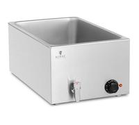 Royal Catering RCBM_GN1/1 Bain-marie Chauffe-plat Bain-marie professionnel 600 W GN 1/1 Sans Bac Robinet De Vidange