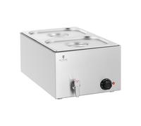 Royal Catering RCBM_GN1/2 Bain-marie Chauffe-plat Bain-marie professionnel 600 W 2 x GN 1/2 Robinet De Vidange