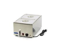 Bain Marie avec Robinet INCL. 2X 1/2 GNSet Électrique - INOX - Professionnel - avec récipients Gastronorm - Maintien au Chaud