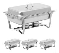 Bain-marie chauffe-plats GN 1/1 7,5 l ACIER - lot de 4 pièces.