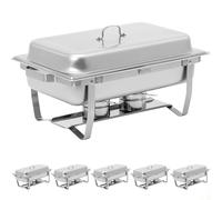 Bain-marie chauffe-plats GN 1/1 7,5 l ACIER - lot de 6 pièces.