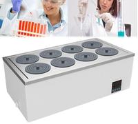 Bain-marie de laboratoire Boîte de bain-marie de laboratoire anti-brûlure à sec Chauffage thermostatique numérique Capacité de 3 L pour l'école de laboratoire,8Hole
