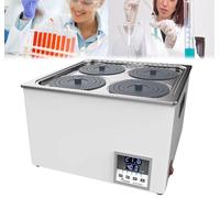 Bain-marie de laboratoire Boîte de bain-marie de laboratoire anti-brûlure à sec Chauffage thermostatique numérique Capacité de 3 L pour l'école de laboratoire,4Hole