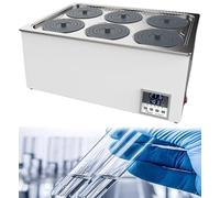 Bain-marie de laboratoire scientifique numérique avec anneau de couverture en PP Équipement de chauffage à température constante pour la maison de laboratoire,6Hole