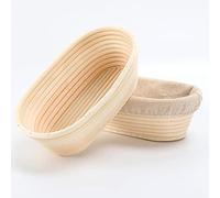 Bain-marie de prélevain pour le panier de fermentation Paniers de proofing de pain ovale de 10 pouces, emballage de 2