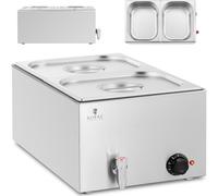 Bain-marie électrique avec robinet 2 x GN 1/2 600 W