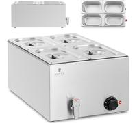 Bain-marie électrique avec robinet 4 x GN 1/4 600 W