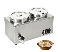 Bain-Marie Électrique Commercial, Chauffe-Soupe en Acier Inoxydable