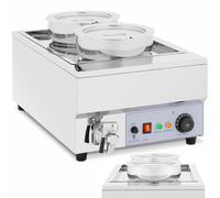 Bain-marie électrique pour soupes, fondues et chocolats, 1500 W, 2 x 7 l