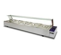 Bain Marie Electrique Professionnel KuKoo - 5 Bacs GN 1/2 - Acier Inoxydable