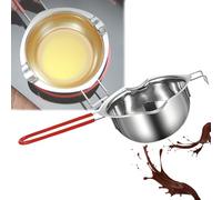 Bain-marie en acier inoxydable 304 pour faire fondre le chocolat (400 ml), chauffage uniforme et poignée résistante à la chaleur, ne rouille pas facilement, pour le chocolat,600ml