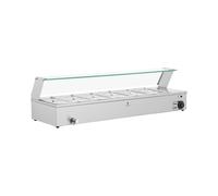 Royal Catering Bain Marie Professionnel 6 x 3.5 L 2100 W Électrique INOX Thermostaté