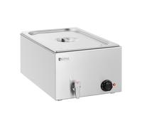 Bain-marie professionnel - 600 W - Bac perforé GN 1/1 - robinet de vidange - Royal Catering RCBM_GN1/1_3