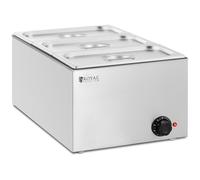 Bain-marie professionnel 640 W 3 bacs GN 1/3 avec couvercles 30 - 80 °C 16,5 L