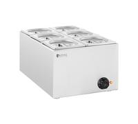 Royal Catering RCBM_GN1/6_1 Bain-marie professionnel 640 W 6 x Bacs GN 1/6 Bain-marie inox