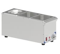 Bain Marie Professionnel Compact à Sauce 3 Bacs Gn 1/6