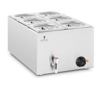 Bain-Marie Professionnel Royal Catering Maintien Au Chaud Robinet 600 W 6xGN 1/6