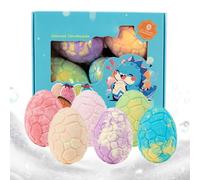 Bain Moussant Bombe avec Surprise,6 Œufs Dinosaure Détergent Doux pour le Corps | Sel de Bain Effervescent,Pour Spa Maison Voyage Hôtel Garçons Filles