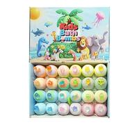 Bain Moussant Boules avec Jouet Surprise | 24 Pièces Nettoyant Corps Rafraîchissant,Bulles Parfumées avec Jouets Animaux,Pour Garçons Filles Spa Maison Voyage Hôtel