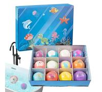 Bain Moussant En Sphères,Set de 12 Gadgets Subaquatiques Nourrissants,Boules De Sel Pour Douche Enfant - pour Piscine Plage Parc Aquatique Maison Voyage Fille Garçon