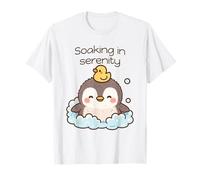 Bain moussant Pingouin trempant dans Un Canard en Caoutchouc Serenity T-Shirt